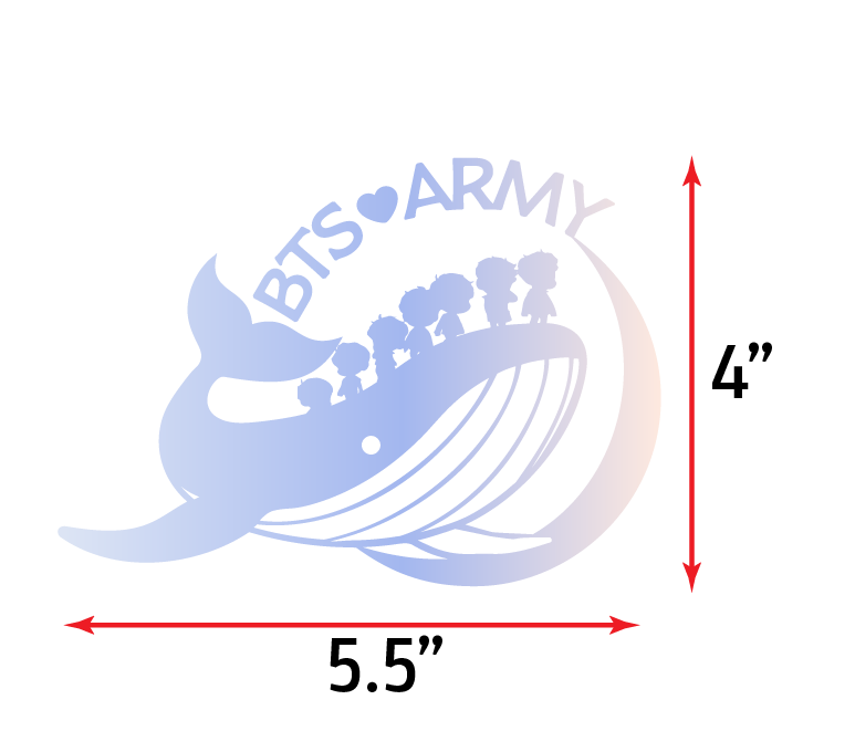 BTS & ARMY whale sticker