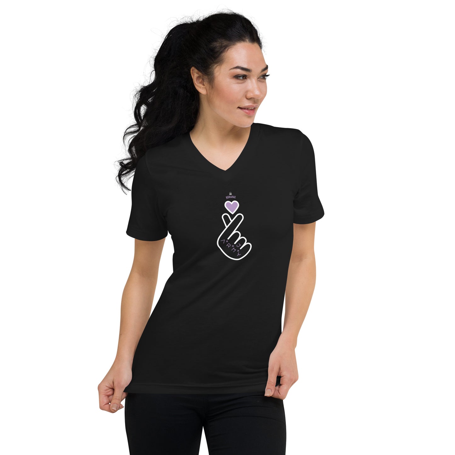 JK Finger Heart V-Neck Shirt