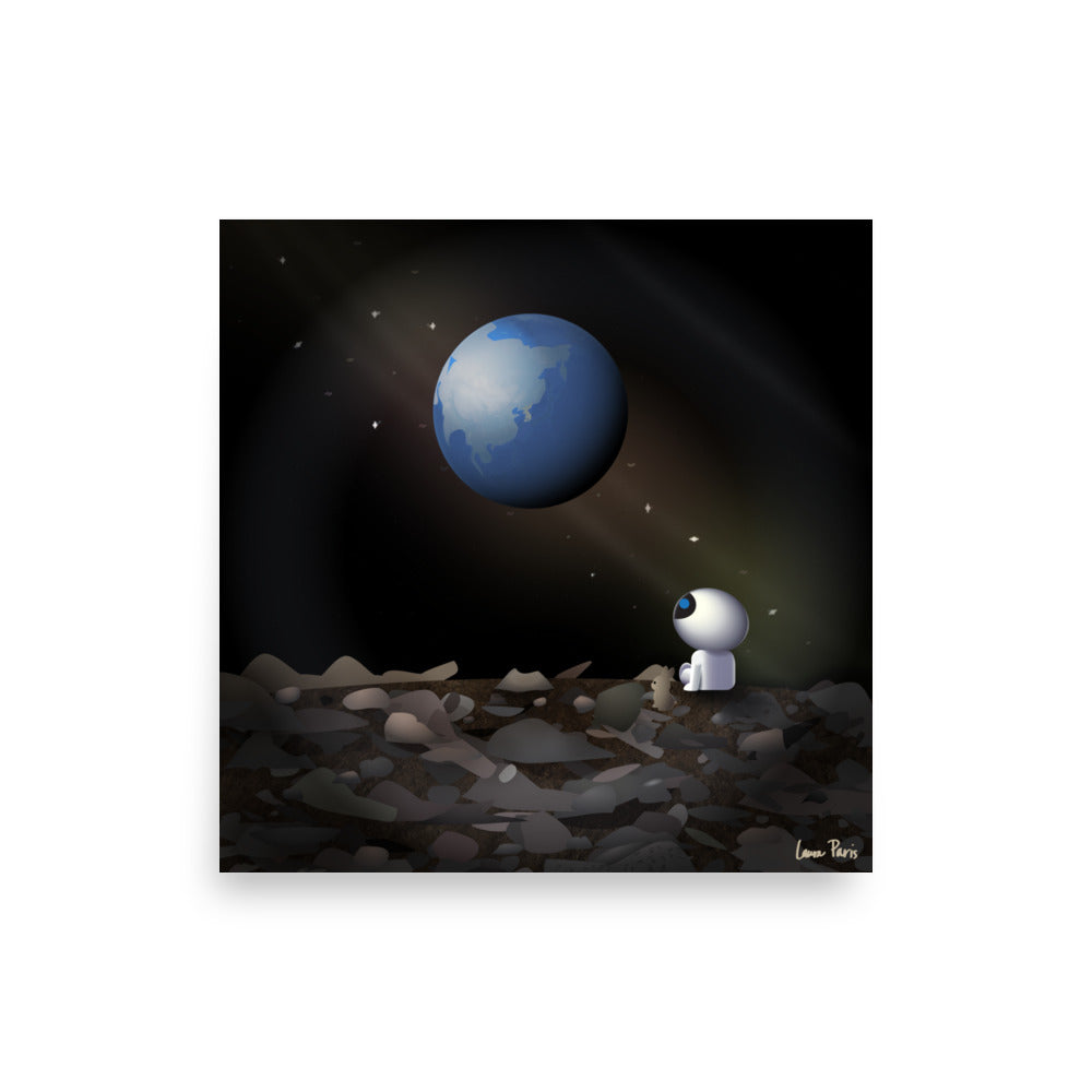 Wootteo on the Moon 10" x 10"