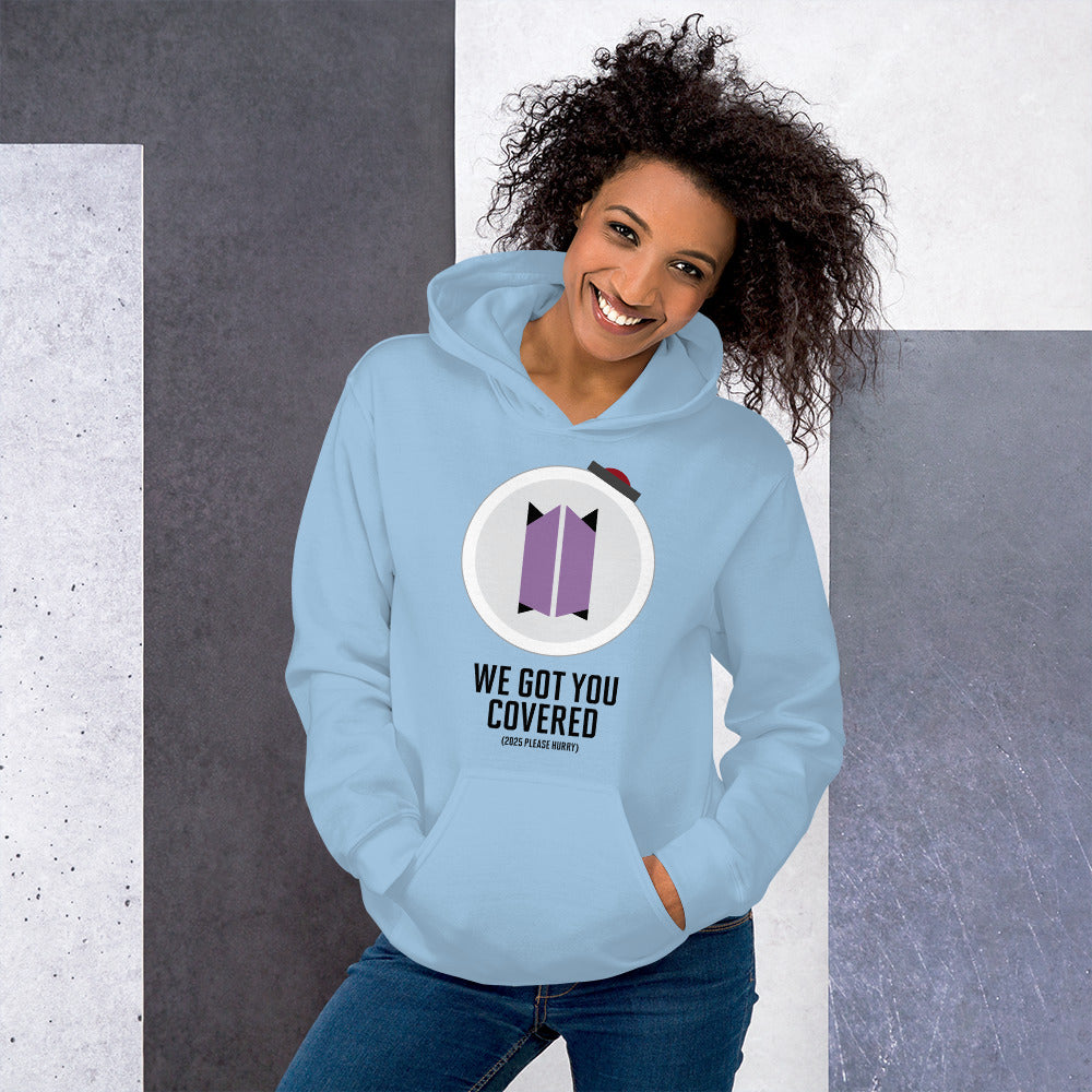 Pullover Hoodie - BTS ARMY We Got You Covered - Black lettering