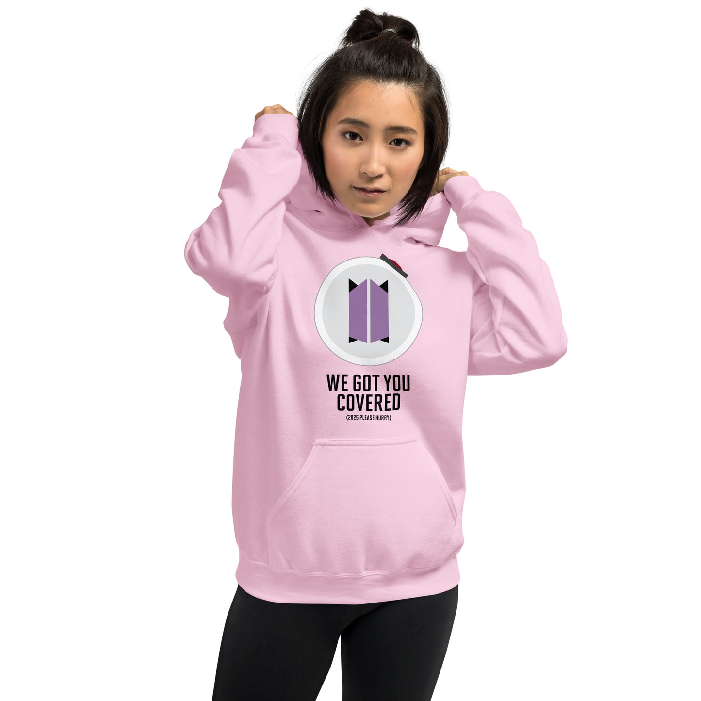 Pullover Hoodie - BTS ARMY We Got You Covered - Black lettering
