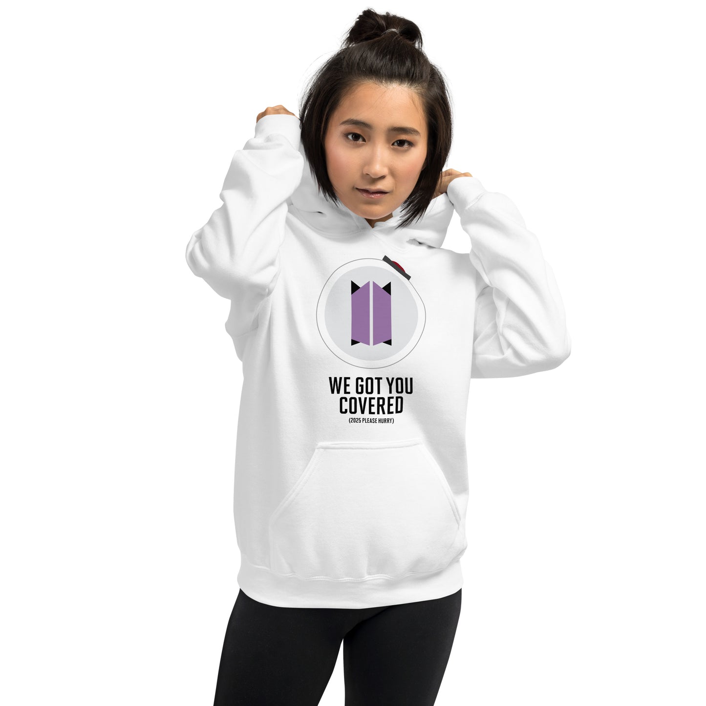Pullover Hoodie - BTS ARMY We Got You Covered - Black lettering