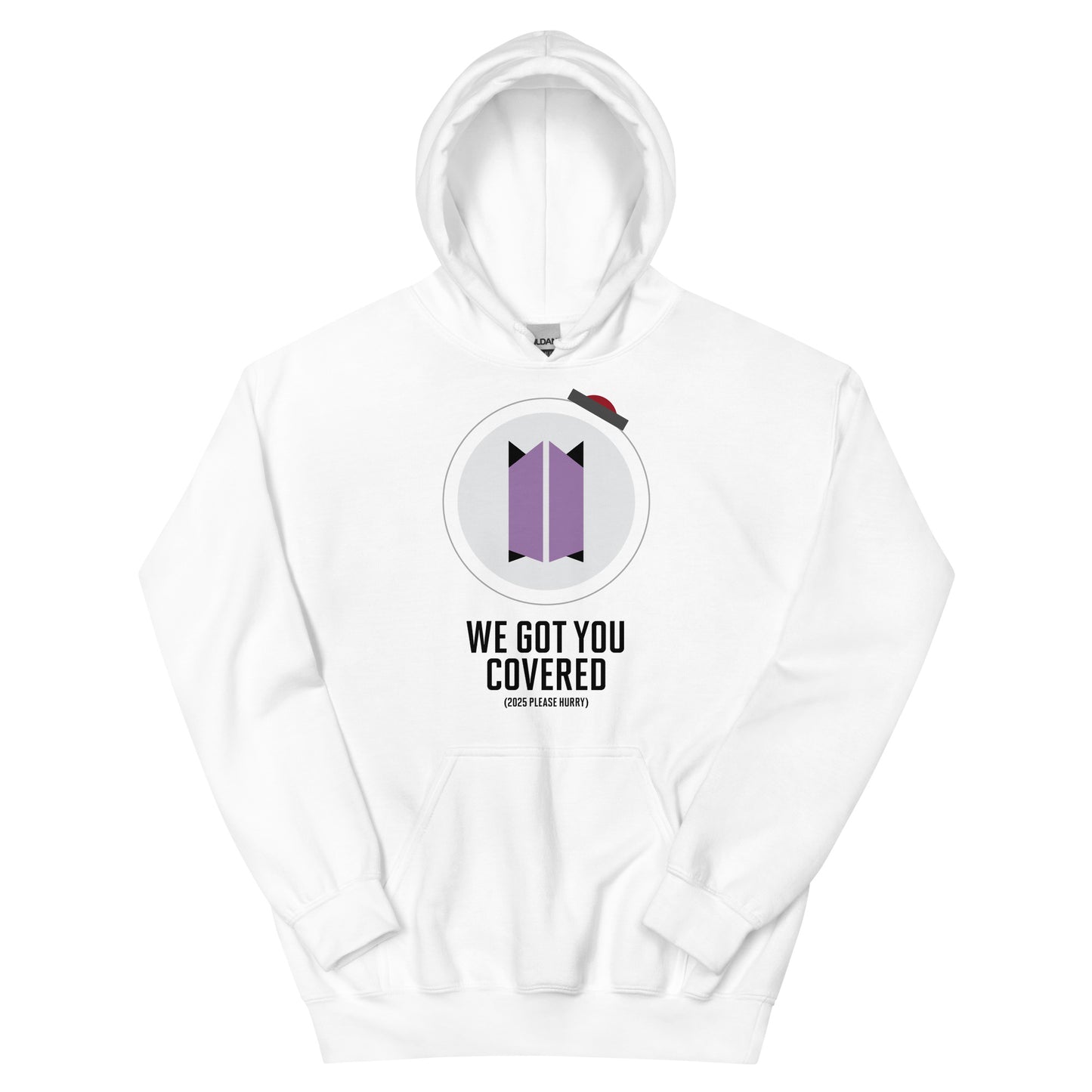 Pullover Hoodie - BTS ARMY We Got You Covered - Black lettering