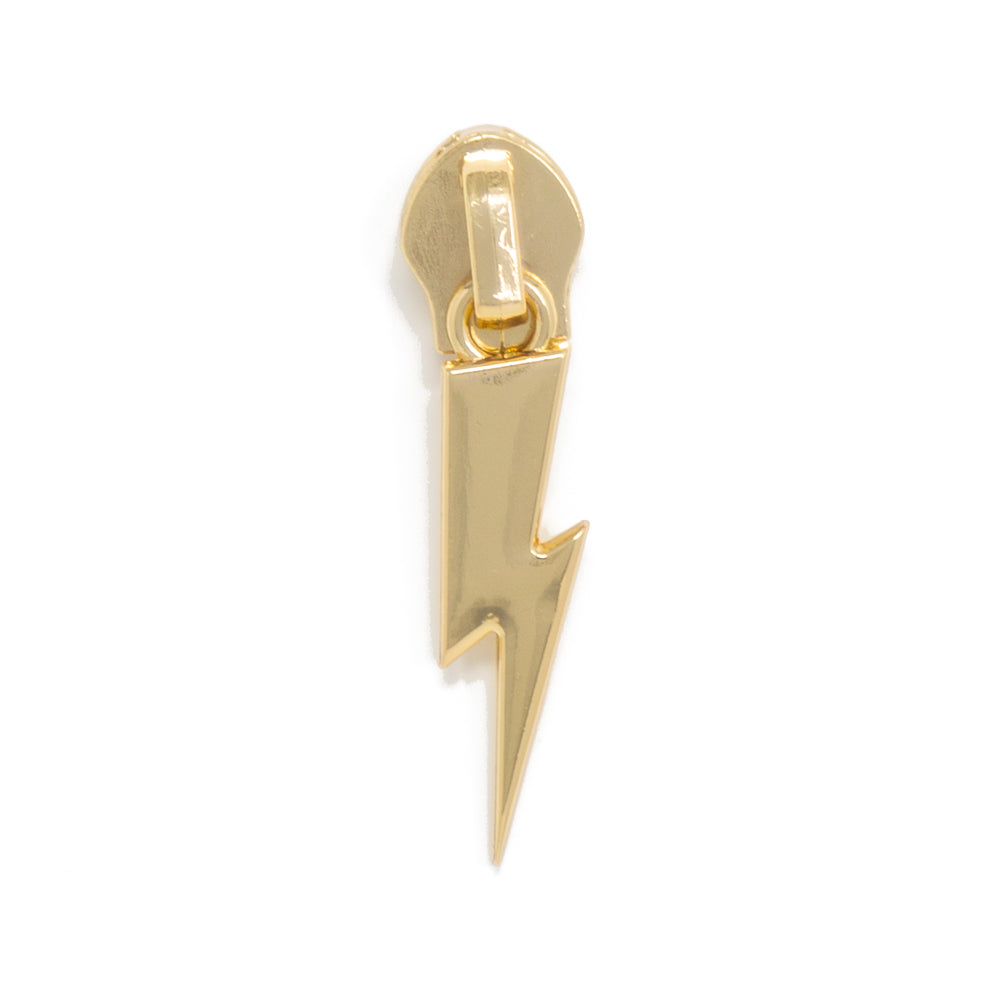 light gold lightening harry potter zipper pull for #5 nylon zipper tape