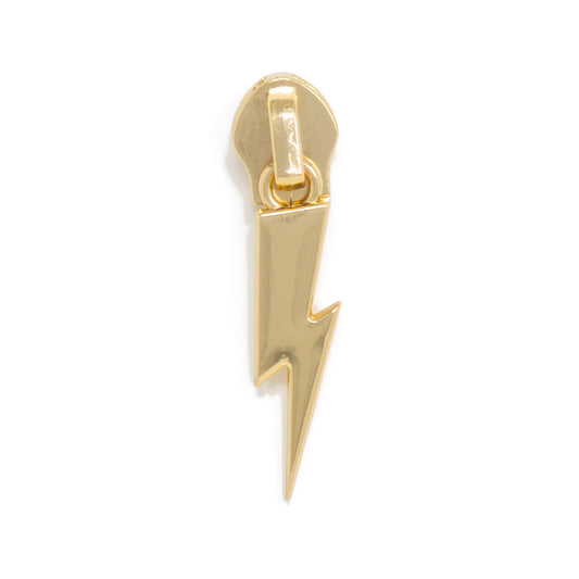 light gold lightening harry potter zipper pull for #5 nylon zipper tape