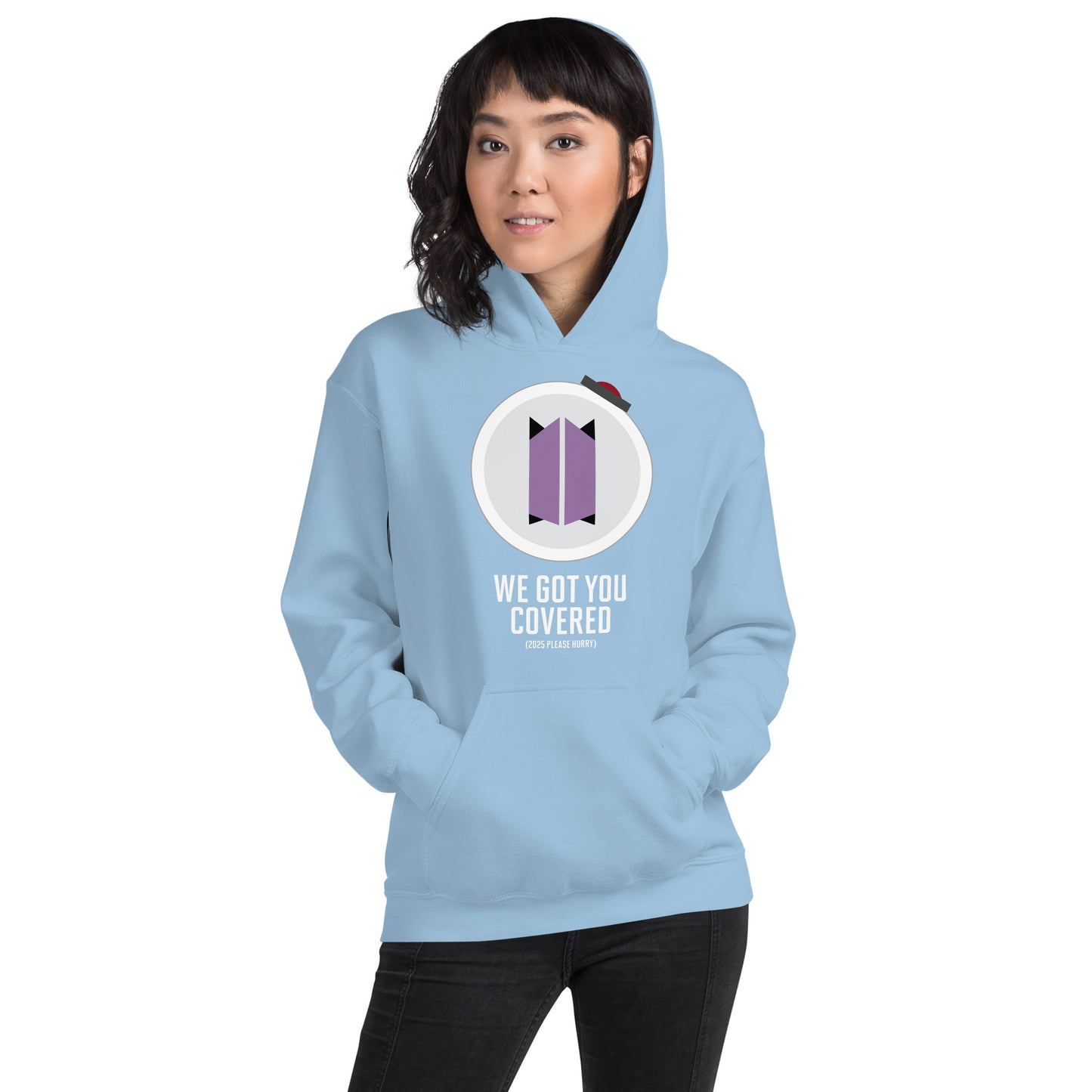 Pullover Hoodie - BTS ARMY We Got You Covered - White lettering