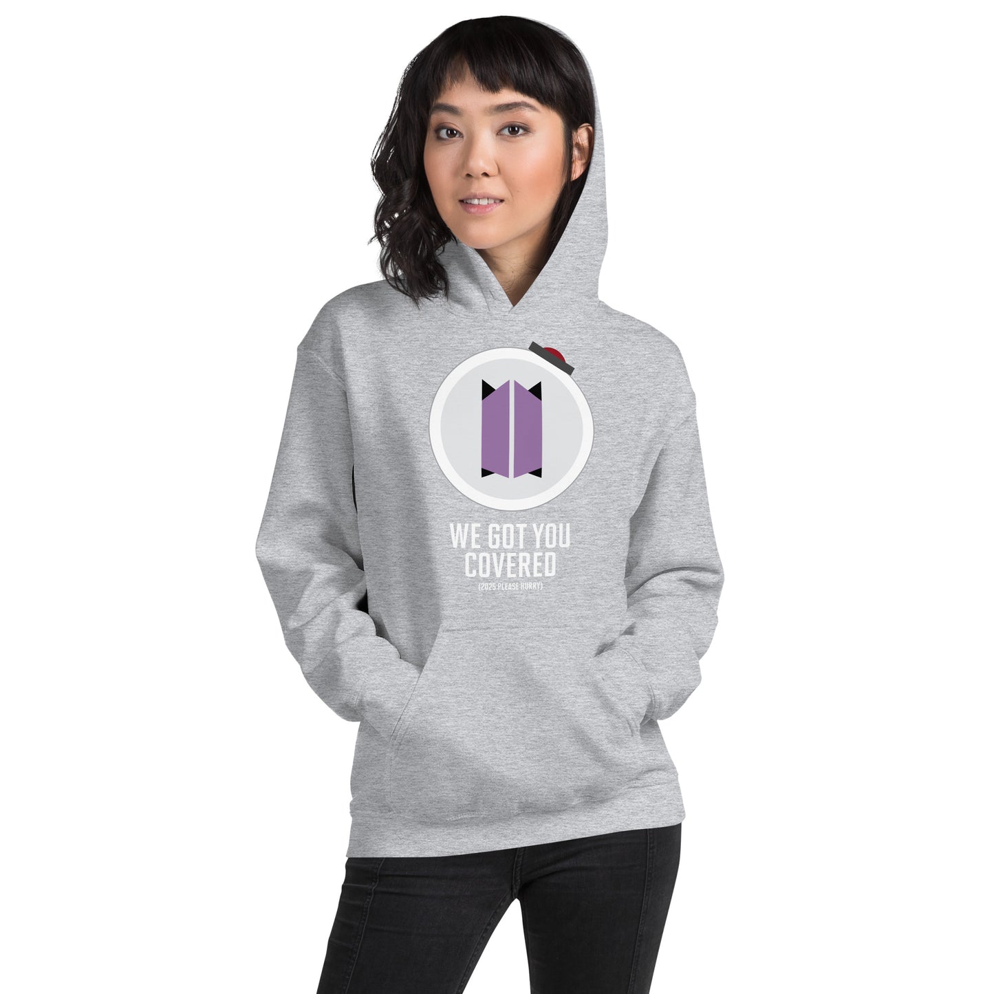 Pullover Hoodie - BTS ARMY We Got You Covered - White lettering